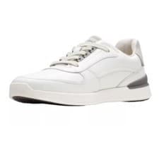 Image of Clarks RaceLite Move Men’s White Leather Trainers Shoes UK Size 11 G EUR 46
