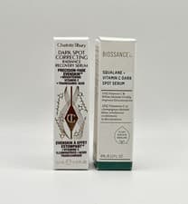 Image of Charlotte Tilbury Dark Spot Serum 4.5ml + Biossance Squalane Vit C Serum 4ml New