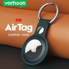 Image of For Apple AirTag Leather Loop Holder Keyring Carry Case Air Tag Tracker Air Tag