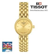 Image of TISSOT 'LOVELY' LADIES WATCH - T058.009.33.021.00 - GOLD PVD - CHAMPAGNE DIAL