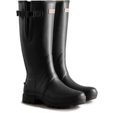 Image of Hunter Balmoral Adjustable Rubber Black Wellington Boots New