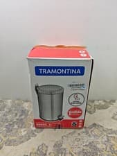 Image of Tramontina 3L Pedal Bin – Stainless Steel Bathroom Bin with Lid, Removable Inn