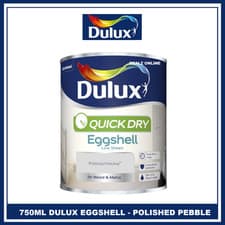 Image of Dulux Quick Dry Polished Pebble 750ML Eggshell Paint Interior Wood Metal