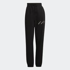Image of Adidas Originals Women's Black Soft Mid Rise Track Pants Bottoms 