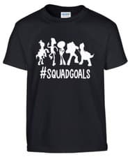 Image of Kids Boys Girls Toy Story Inspired Squad Goals Dinosaur T-Shirt