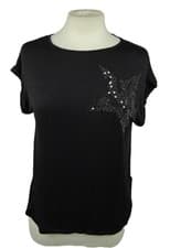 Image of Beaded Star Top Short Sleeves Charcoal XS Mint Velvet  RRP £59 New with tags