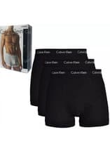 Image of Calvin Klein Men's Cotton Boxers 3 Pack, Black Size L