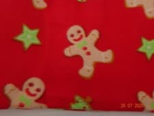 Image of Christmas Design Fleece Throw/Blanket/Cover. Gingerbread 2 New Design