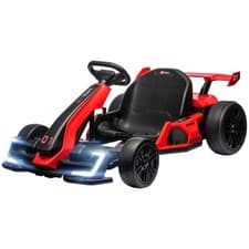 Image of HOMCOM 24V Electric Go Kart for Kids with Adjustable Seat, Red