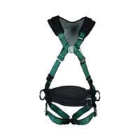 Image of MSA XL V-Form + Back/Chest/Hip D-Ring Bayonet Harness W/W Belt Green XL