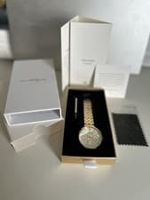 Image of Abbott Lyon Women’s Gold Pearl Link Nueva 40 Watch New Battery Boxed