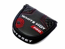 Image of Odyssey White Hot Pro Mallet Putter Head Cover - Black/Red HOT