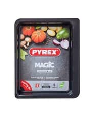 Image of Pyrex Magic Rectangular Carbon Steel Roaster Non Stick 30cm - Black
