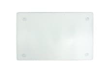 Image of Glass Cutting Board Clear 28x19cm Tempered Non Slip Feet Modern Kitchen Board
