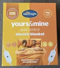 Image of New Silentnight Yours & Mine Dual Control Electric Blanket King Size 150x160cm