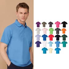 Image of Henbury 65/35 Classic Pique Polo Shirt H400 - Unisex Casual Plain T Shirt