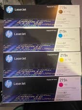 Image of Genuine Original HP 219A,  Toner Cartridge W2190A, W2191A, W2192A, W2193A, LOT