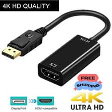 Image of 4K Display Port DP To HDMI Female Cable Adapter Converter Display Port for HDTV