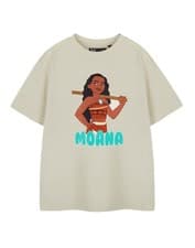 Image of Disney Beige Moana Short Sleeved T-Shirt Girls