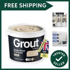 Image of Cream Ready Mixed Grout & Fix | Floor, Wall & Tile Adhesive | Water-Resistant...