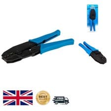 Image of Precision 220mm Ratchet Crimping Tool with Ergonomic Grip for Safe Connections