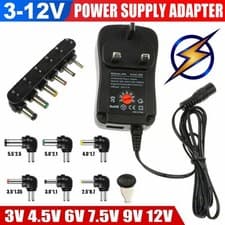 Image of Universal AC/DC Power Supply Adaptor Plug Charger 3V 4.5V 6V 7.5V 9V 12V