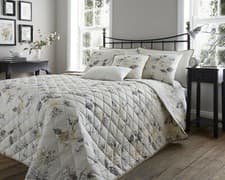 Image of Rosina Floral Print Reverse Duvet Cover Set Single Double King Boudior Cushion