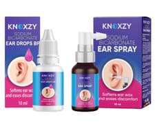 Image of Knoxzy Sodium Bicarbonate Ear Drops & Spray SOFTENS REMOVES HARDENED WAX 10 ML