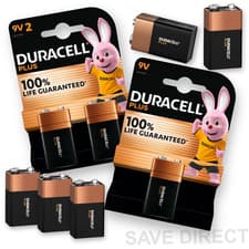 Image of DURACELL 9V PP3 Batteries Plus Smoke Alarm Block Alkaline LR22 *EXPIRY 11/2029*