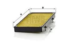 Image of Cabin filter Engine compartment, air intake left FP 3454 MANN-FILTER for RENAULT