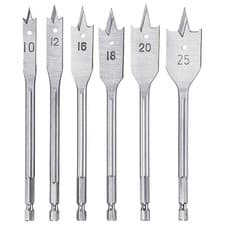 Image of kwb milling set 6-piece precision Wood Drill Bits 10-25mm