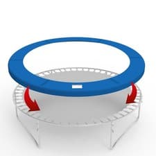 Image of 10FT Outdoor Round Trampoline Replacement Pad Spring Cover Safety Padding Blue