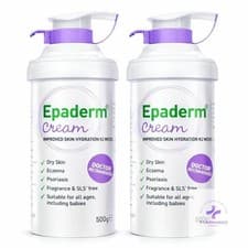 Image of 2x Epaderm 2-in-1 Emollient and Skin Cleanser Cream 500g-