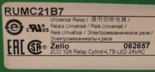 Image of Schneider Electric Universal Plug-in Relay, RUMC21B7, 10A, 2CO, 24V AC