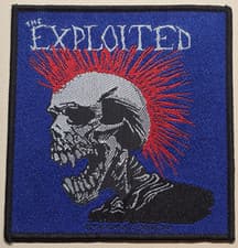 Image of THE EXPLOITED MOHICAN SKULL PUNK LOGO OFFICIAL LICENSED BAND MERCHANDISE PATCH
