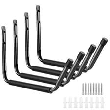 Image of 4Pcs J Utility Hooks Hanging Heavy Duty Garage Storage Hooks For Garage Wall Set