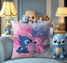 Image of Double Sided Super soft Stitch and Lilo themed Cushion Cover No 1 45cm x 45cm