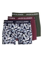 Image of Jack & Jones  3 Pack Jactrevor Trunks - Navy Blazer / Vineyard / Green