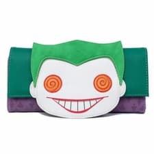 Image of Loungefly DC Comics Joker Head TRI-FOLD Wallet - DCCWA0026 - New