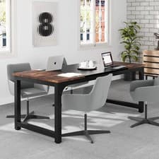 Image of 70.8 Inch Executive Desk, Large Office Computer Desk with Thicken Frame,PC Table
