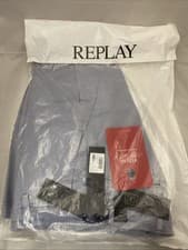 Image of Replay Mens Chino  Edition W27 L30 Zeumar Stretch  Hyperflex - Lite Steel Blue