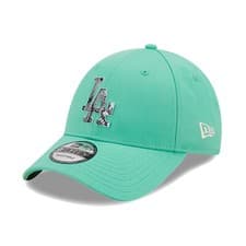 Image of New Era Cap Men's MLB LA Dodgers Weave Infill Turquoise 9FORTY Adjustable Hat