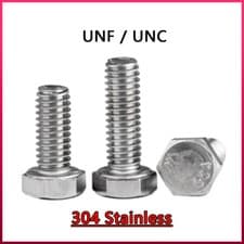 Image of UNF / UNC Hex Head Screws 304 Stainless Steel Hexagon Machine Bolts