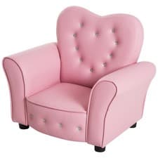 Image of HOMCOM Kids Sofa Toddler Armchair Children Chair Princess-Themed Nursery