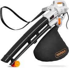 Image of VonHaus Leaf Blower and Vacuum 3000W – Corded Leaves Collector, Clear Gardens, P