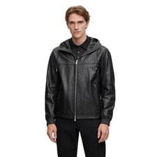 Image of Boss Men's Leather Jacket RRP: £745.00