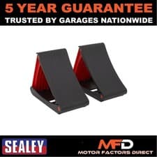 Image of Sealey Folding Wheel Chocks Pair WCF01