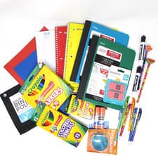 Image of Back To School Bundle 24 Items Crayons Marker Wide Paper Pencil Crayola All Ages