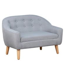 Image of Kids Mini Sofa Childrens Armchair Seating Chair Bedroom Playroom Furniture Grey