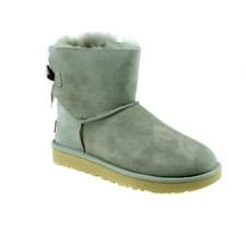 Image of UGG Women’s Grey Suede Ankle Boots Real Fur Fall/Winter Comfort Warm Iconic